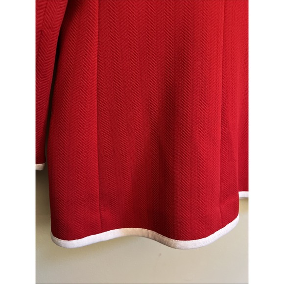 Vintage Act III Red Color Block Dacron Jacket 1980s Med (check Measurements) - Picture 12 of 16